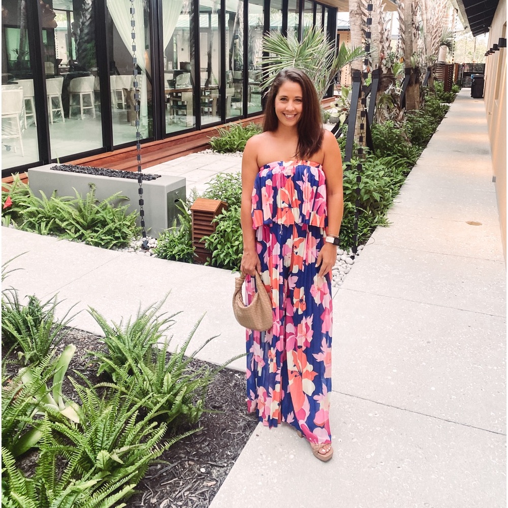 Purple Tropical Jumpsuit